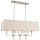 Paxton 8 Light 38 inch Polished Nickel Linear Chandelier Ceiling Light