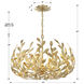 Broche 6 Light 27 inch Antique Gold Chandelier Ceiling Light