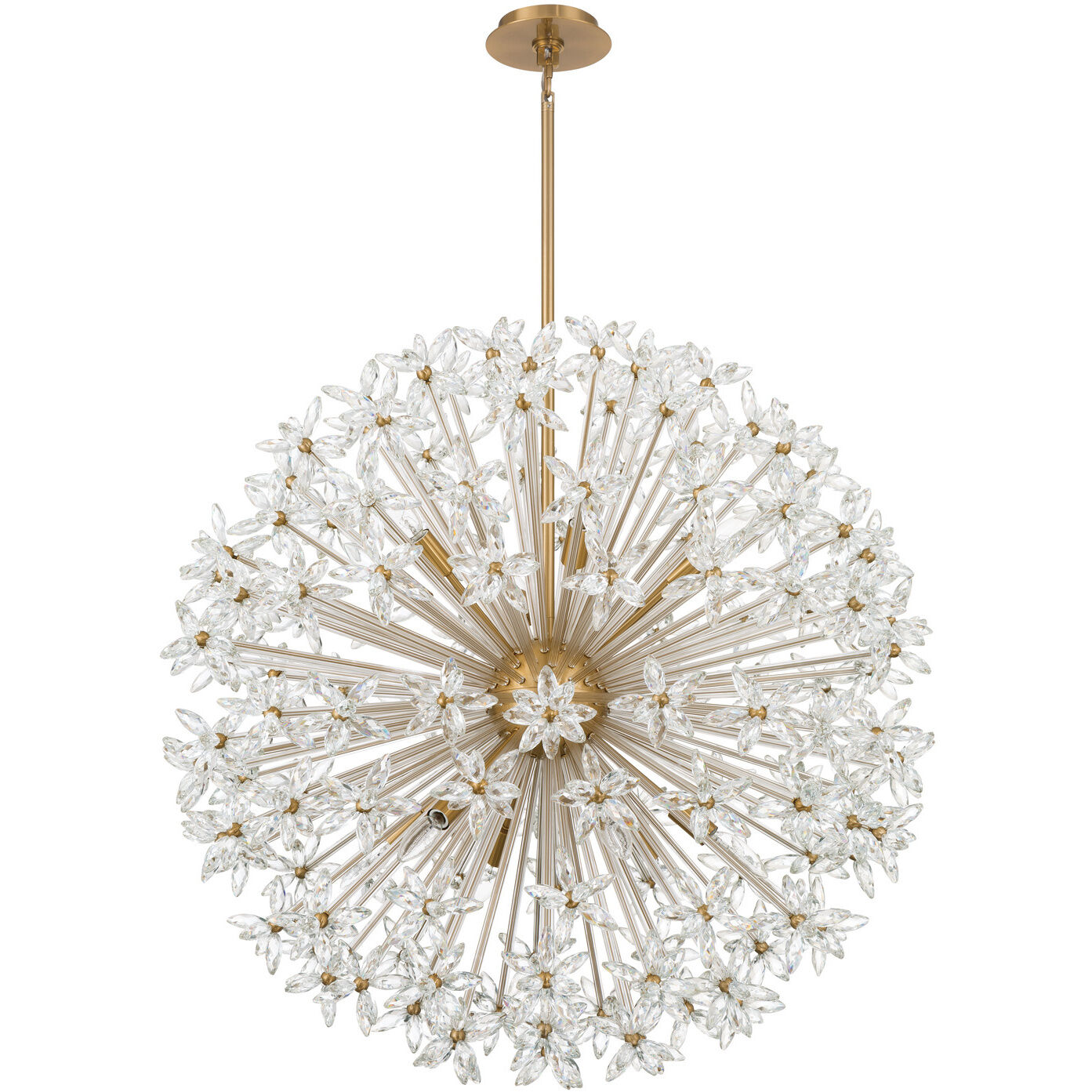 Adley 12 Light 34 inch Aged Brass Chandelier Ceiling Light