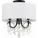 Othello 3 Light 14 inch Matte Black Semi Flush Ceiling Light