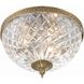 Radley 3 Light 12 inch Olde Brass Flush Ceiling Light