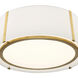 Fulton 3 Light 18 inch Antique Gold Semi Flush Ceiling Light