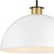 Gigi 1 Light 23.5 inch Black/Aged Brass Pendant Ceiling Light