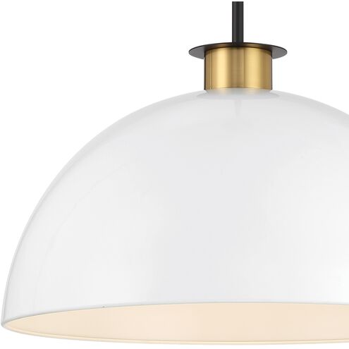 Gigi 1 Light 23.5 inch Black/Aged Brass Pendant Ceiling Light