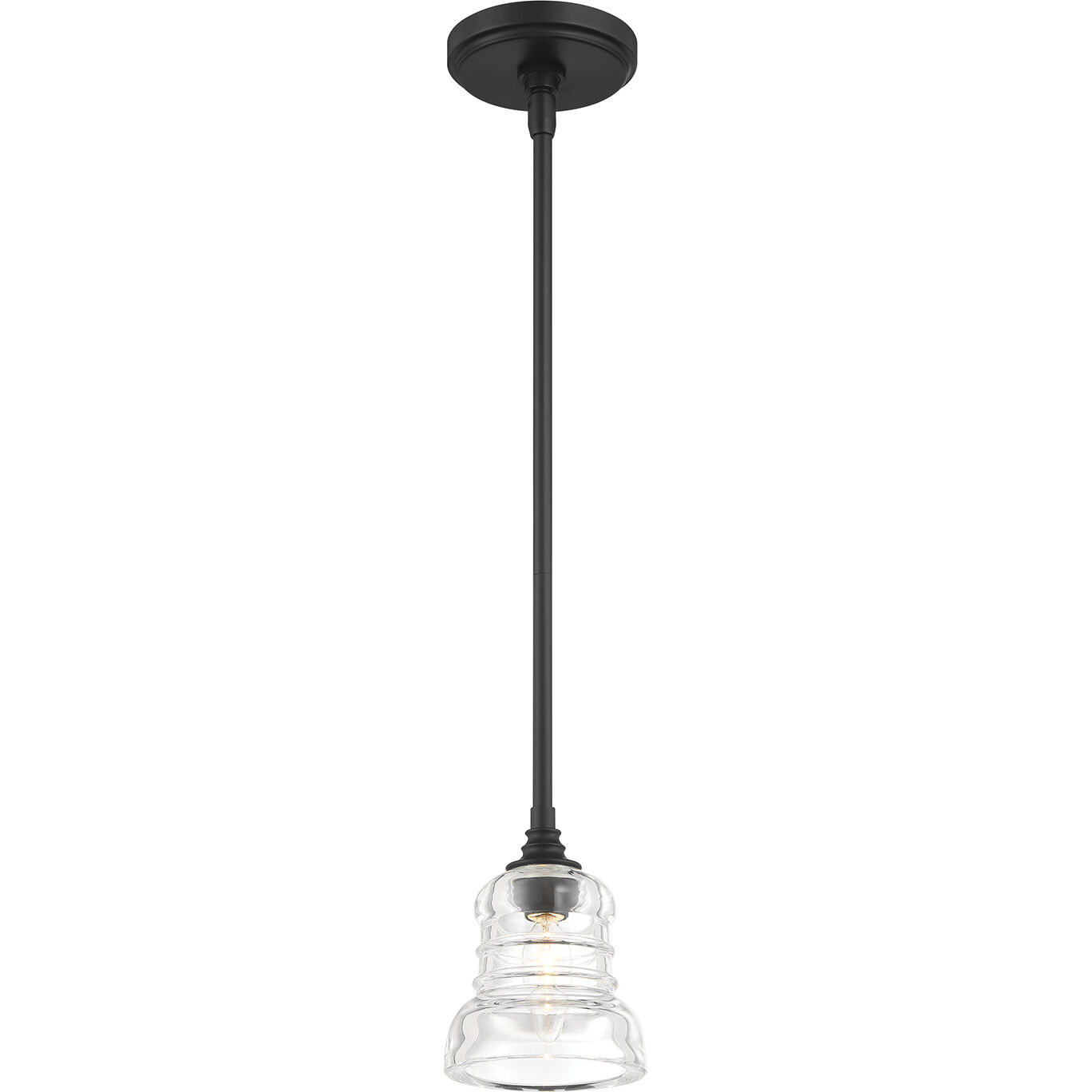 Gregory 1 Light 5 inch Matte Black Mini Pendant Ceiling Light
