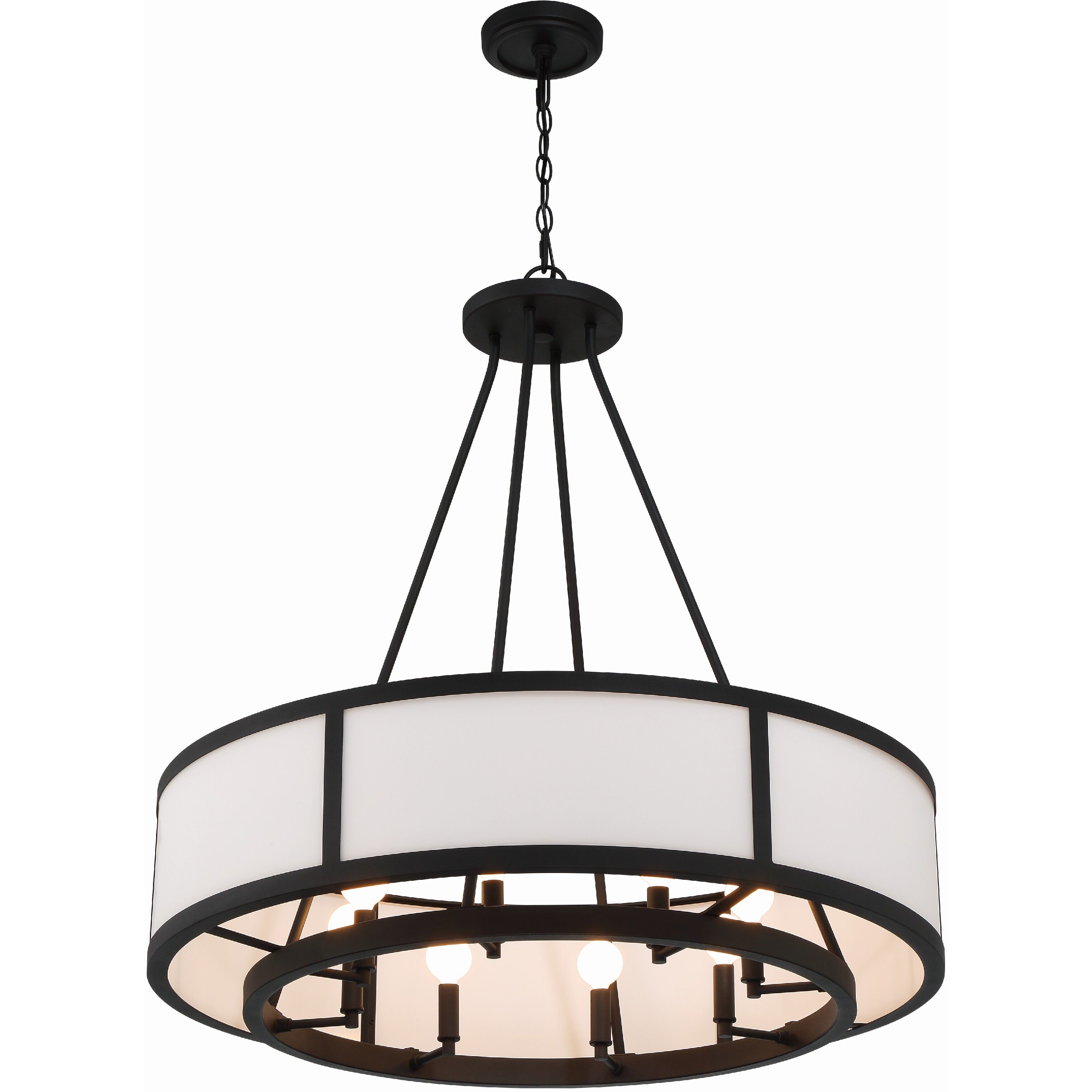 Bryant 8 Light 32 inch Black Forged Chandelier Ceiling Light