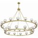 Aragon 30 Light 60 inch Soft Brass Chandelier Ceiling Light