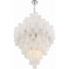 Addis 20 Light 31.5 inch Polished Chrome Chandelier Ceiling Light in Tronchi Glass White