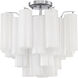 Addis 4 Light 17.75 inch Polished Chrome Semi Flush Ceiling Light in White