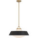 Xander 3 Light 20 inch Vibrant Gold Pendant Ceiling Light