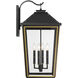 Hawkins Wall Sconce Wall Light in Matte Black and Textured Gold