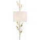 Broche Sconce Wall Light in Antique Gold