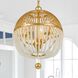 Duval 3 Light 12 inch Antique Gold Mini Chandelier Ceiling Light