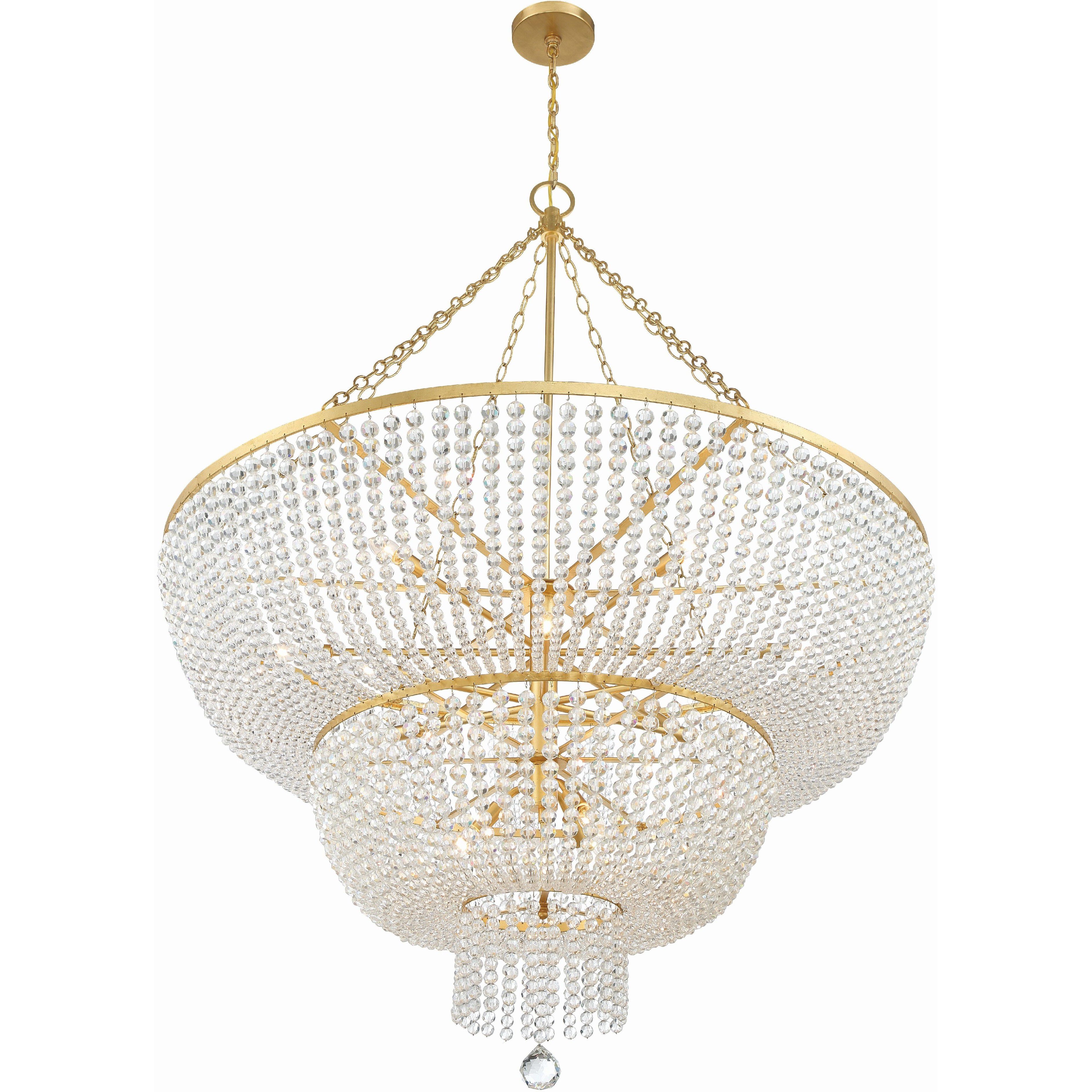 Rylee 15 Light 48.5 inch Antique Gold Chandelier Ceiling Light