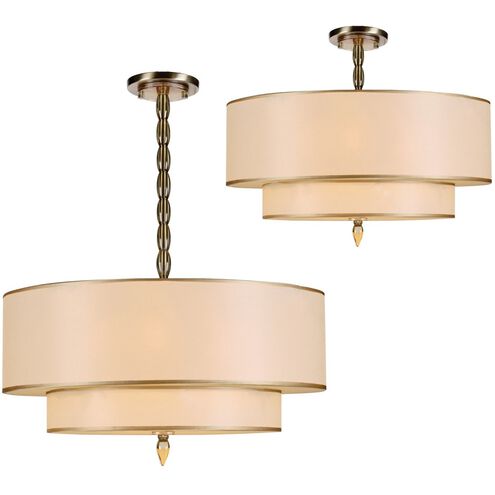 Luxo 5 Light 26 inch Antique Brass Chandelier Ceiling Light