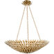 Broche 8 Light 30 inch Antique Gold Chandelier Ceiling Light