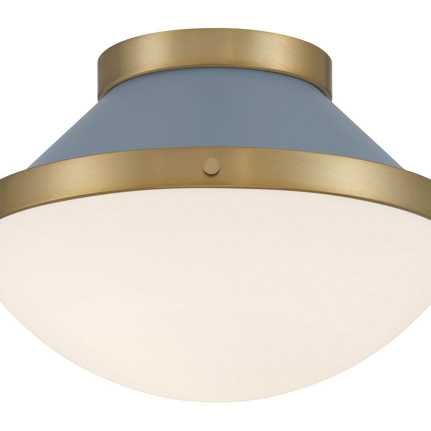 Xander 1 Light 12.25 inch Vibrant Gold Flush Ceiling Light in Vibrant Gold and Blue
