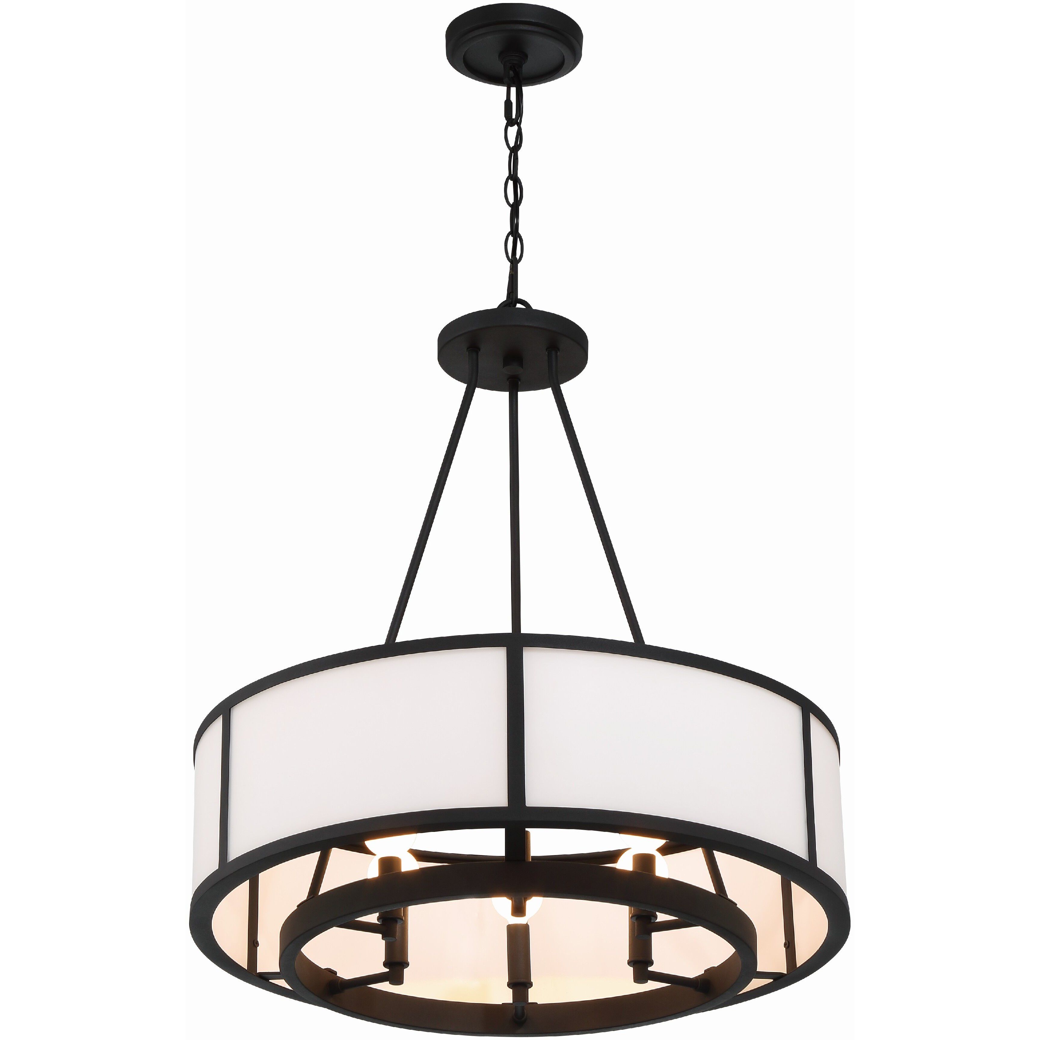 Bryant 6 Light 24 inch Black Forged Chandelier Ceiling Light