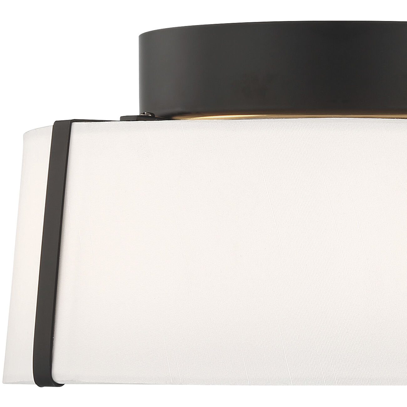 Fulton 2 Light 12 inch Black Semi Flush Ceiling Light