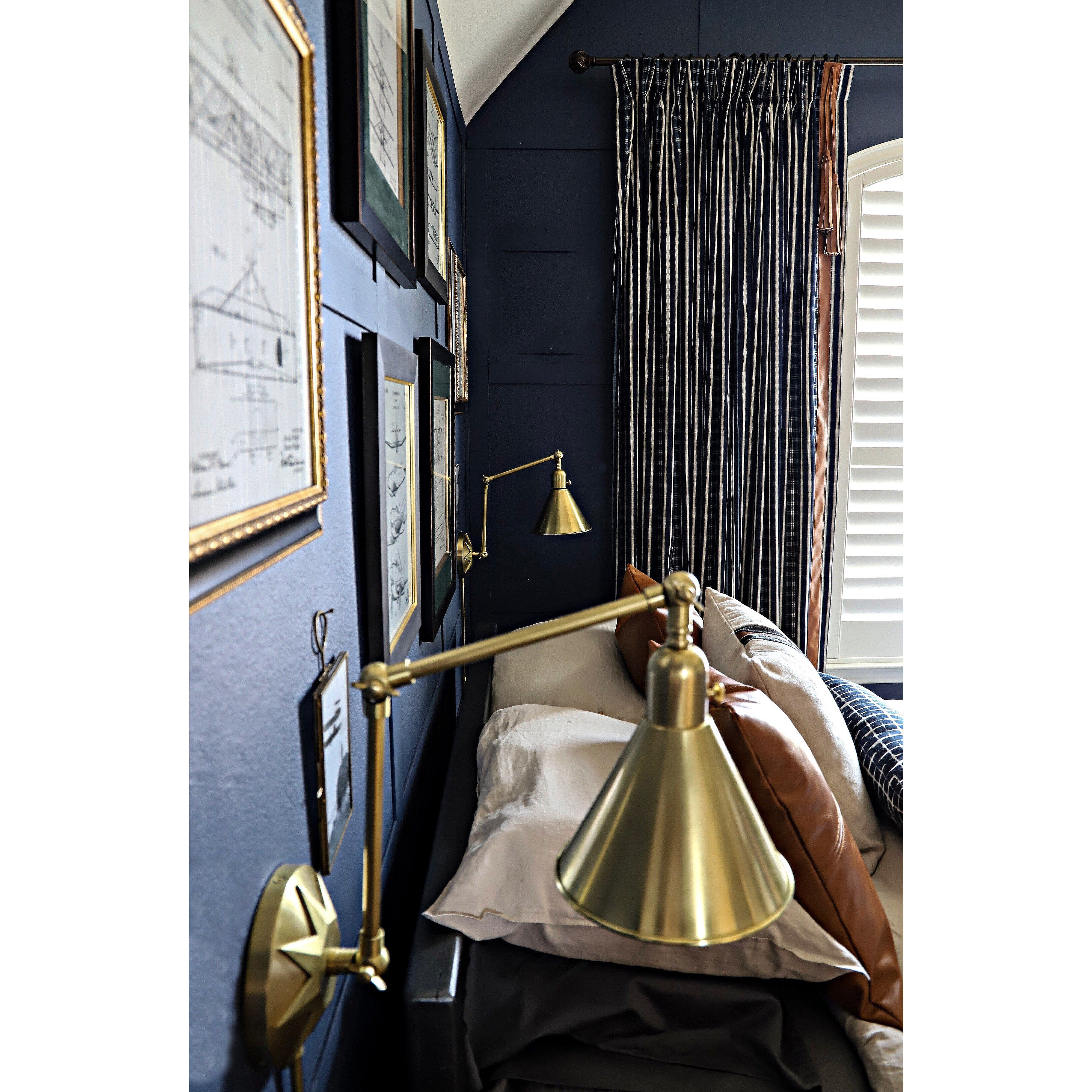 Morgan 24 inch 60.00 watt Aged Brass Task Sconce Wall Light