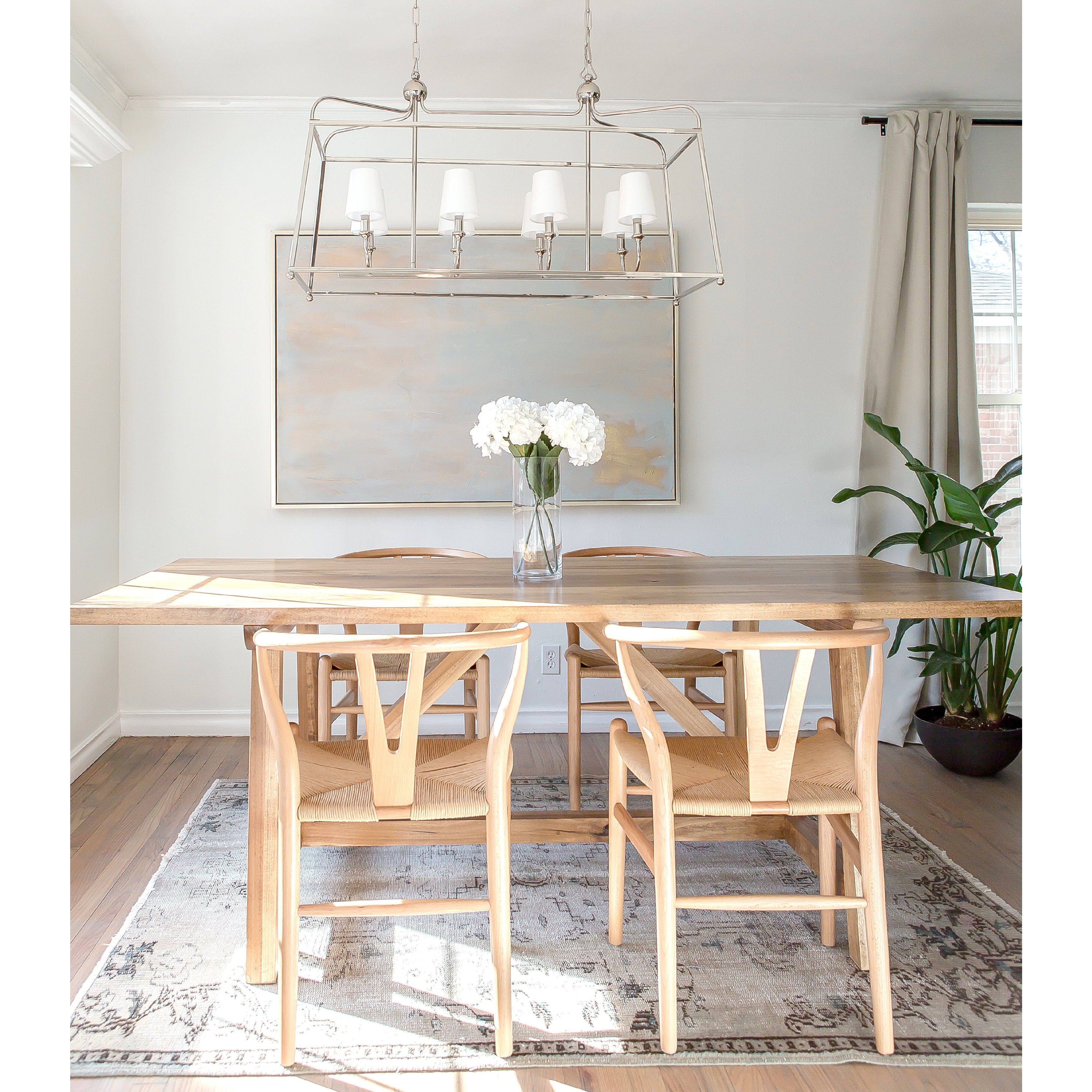 Sylvan 8 Light 42 inch Polished Nickel Linear Chandelier Ceiling Light