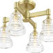 Gregory 4 Light 17.25 inch Aged Brass Semi Flush Ceiling Light