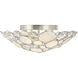Palla 3 Light 16 inch Antique Silver Semi Flush Ceiling Light