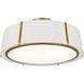 Fulton 6 Light 24 inch Antique Gold Semi Flush Ceiling Light