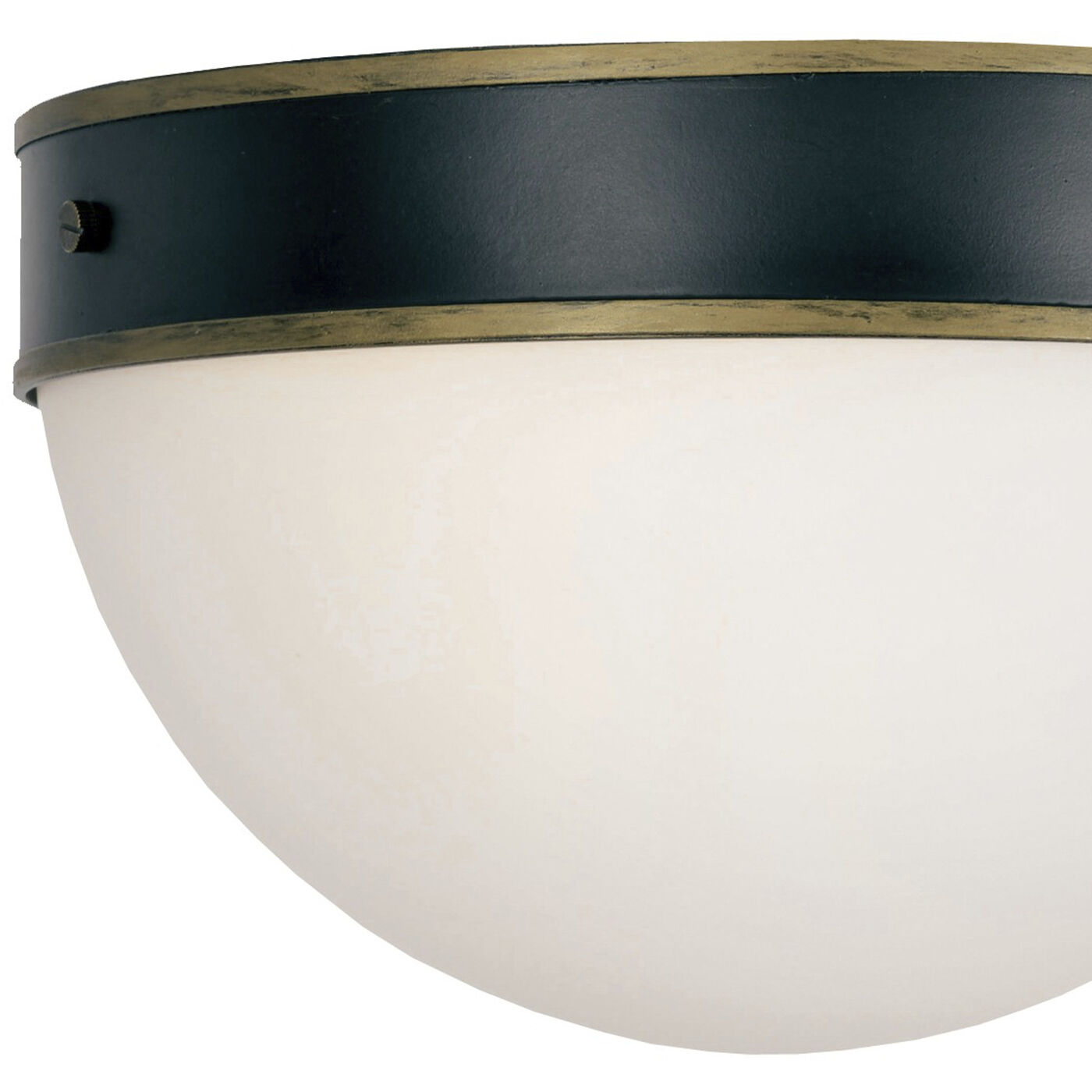 Capsule 2 Light 8 inch Matte Black/Textured Gold Outdoor Flush, Brian Patrick Flynn