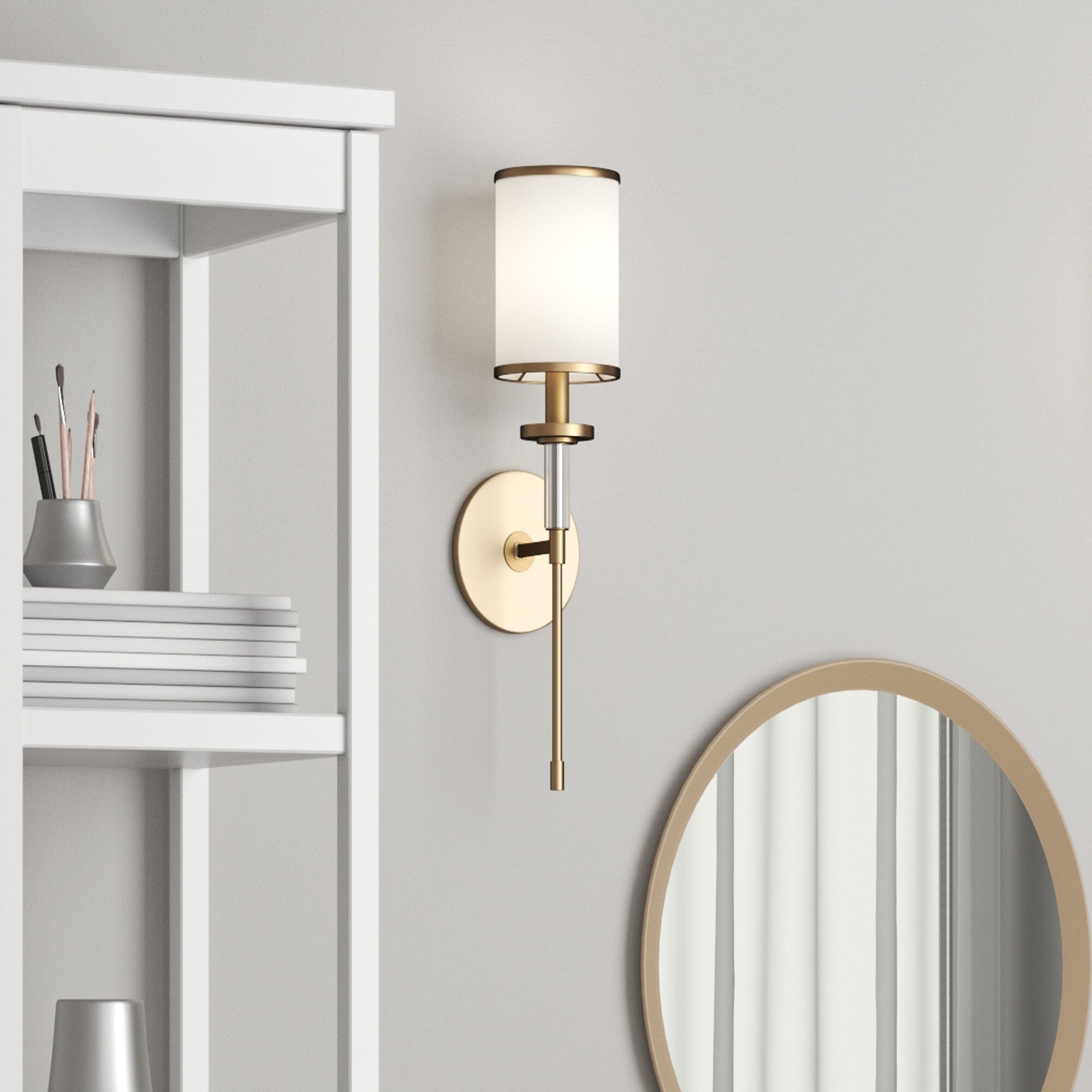 Hatfield Sconce Wall Light in Vibrant Gold