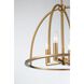 Abbott 4 Light 18.25 inch Vibrant Gold Lantern Chandelier Ceiling Light