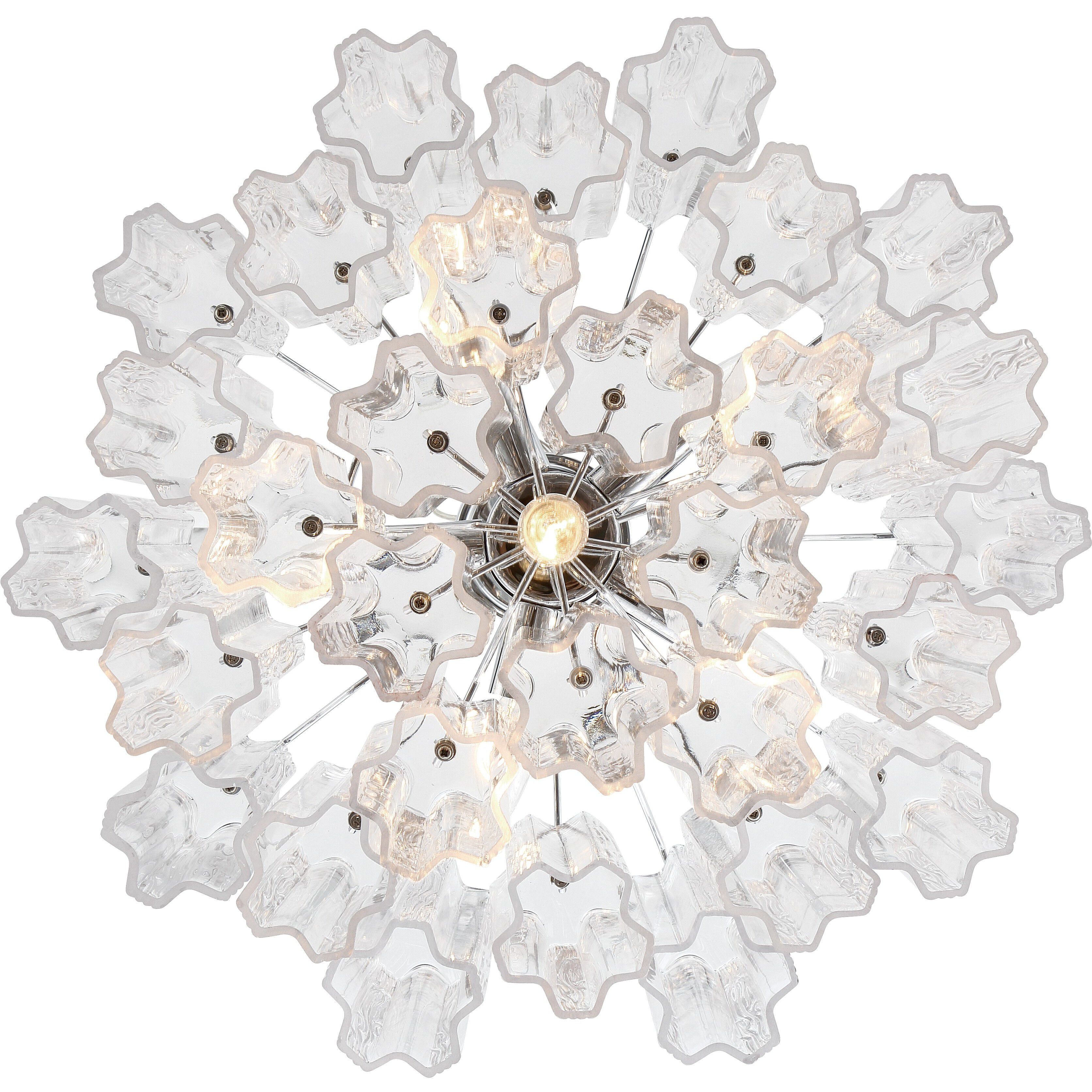 Addis 6 Light 19.75 inch Polished Chrome Chandelier Ceiling Light in Tronchi Glass Clear