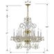 Traditional Crystal 8 Light 27 inch Polished Brass Chandelier Ceiling Light in Clear Swarovski Strass