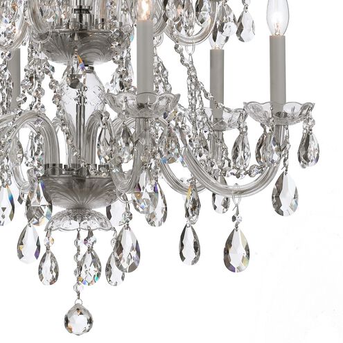 Traditional Crystal 12 Light 26 inch Polished Chrome Chandelier Ceiling Light in Clear Swarovski Strass