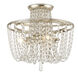 Arcadia 3 Light 15 inch Antique Silver Semi Flush Ceiling Light