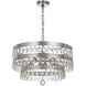 Perla 5 Light 21.75 inch Antique Silver Chandelier Ceiling Light