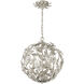 Marselle 4 Light 16.5 inch Antique Silver Mini Chandelier Ceiling Light