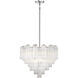Addis 12 Light 26.75 inch Polished Chrome Chandelier Ceiling Light in Tronchi Glass Clear