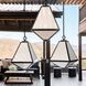 Glacier 3 Light 14 inch Black Charcoal Pendant Ceiling Light in White