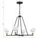 Gigi 4 Light 29.75 inch Black/Aged Brass Chandelier Ceiling Light