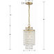 Gabrielle 1 Light 7 inch Antique Gold Mini Pendant Ceiling Light