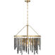 Gemma 7 Light 24 inch Modern Gold Chandelier Ceiling Light