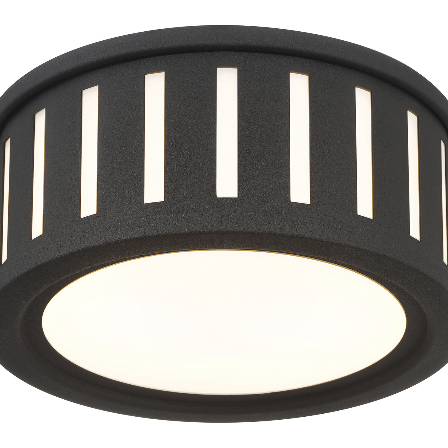 Kendal 2 Light 9.5 inch Black Forged Flush Ceiling Light