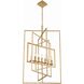 Capri 7 Light 24 inch Antique Gold Lantern Chandelier Ceiling Light