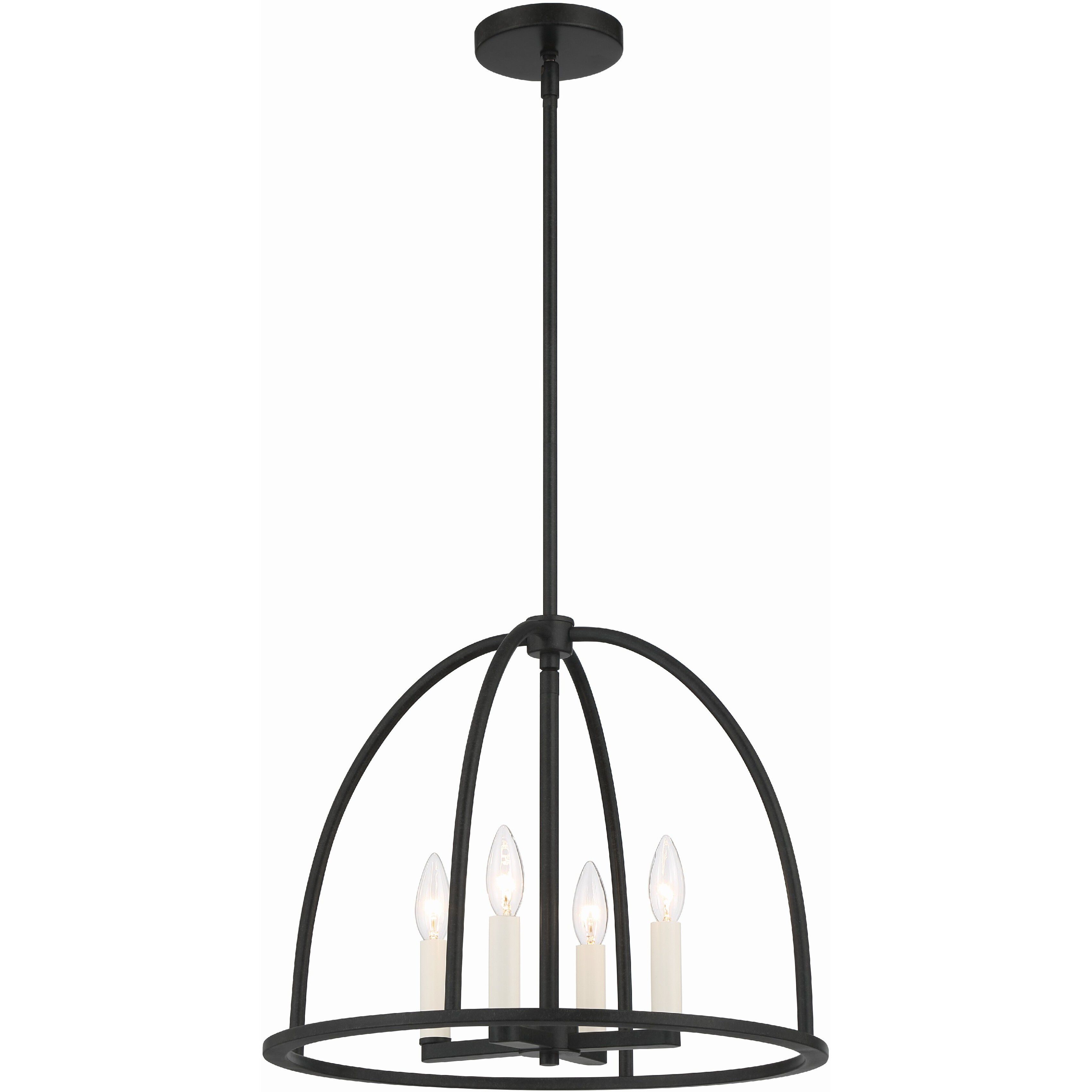 Abbott 4 Light 18.25 inch Black Lantern Chandelier Ceiling Light