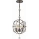 Solaris 3 Light 12 inch English Bronze Pendant Ceiling Light