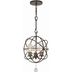 Solaris 3 Light 12 inch English Bronze Pendant Ceiling Light