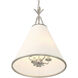 Broche 4 Light 18 inch Antique Silver Pendant Ceiling Light