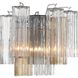 Addis Bath Wall Light in Polished Chrome, Tronchi Glass Autumn