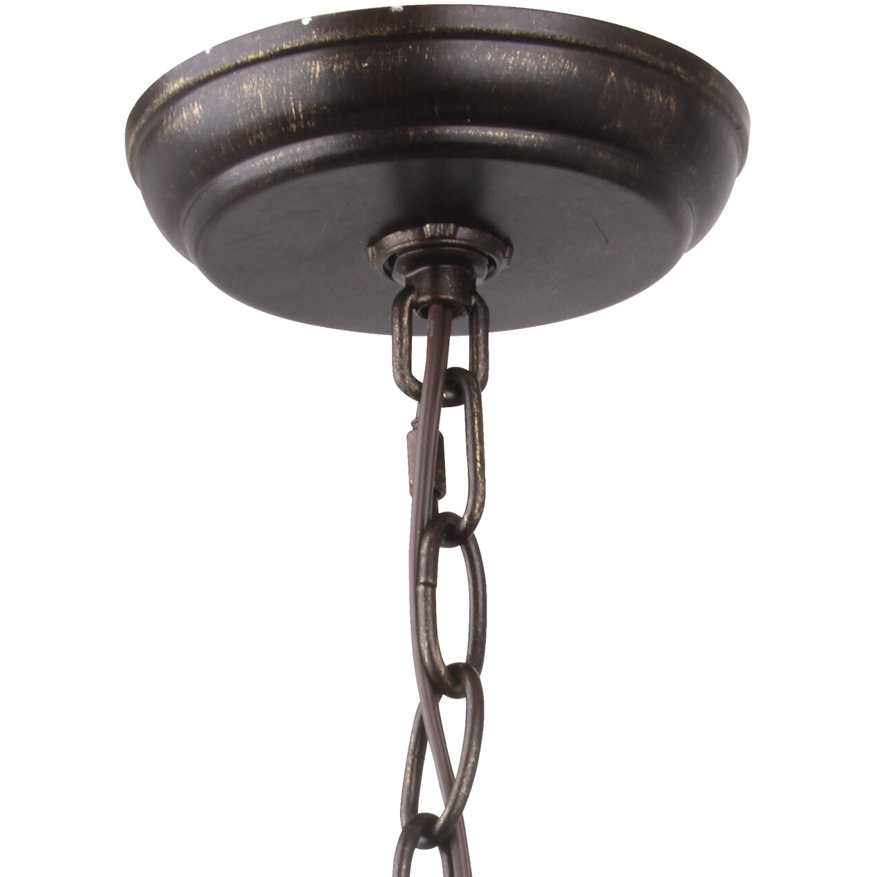 Broche 4 Light 16 inch English Bronze and Antique Gold Mini Chandelier Ceiling Light